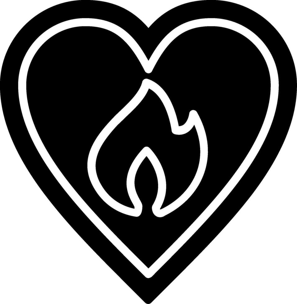 Passion Glyph Icon Design vector