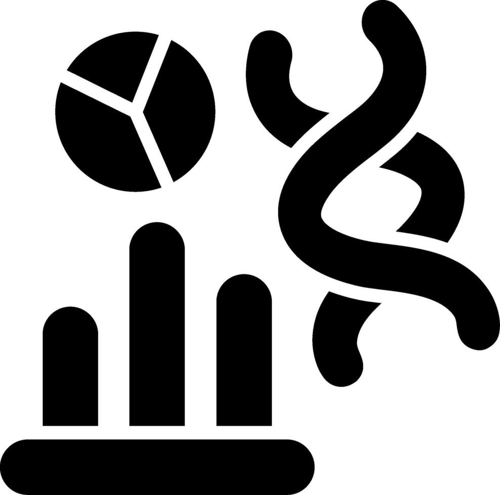 Statistics Glyph Icon Design vector