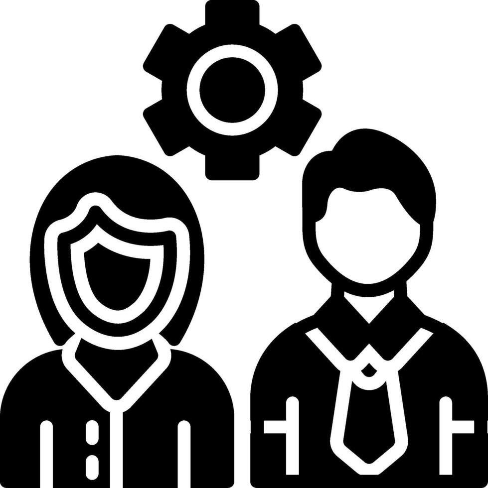 Team Work Glyph Icon Design vector