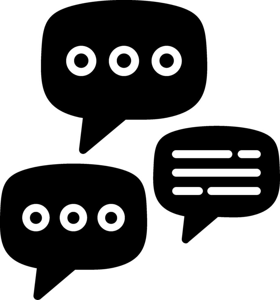 Speech Bubbles Glyph Icon Design vector