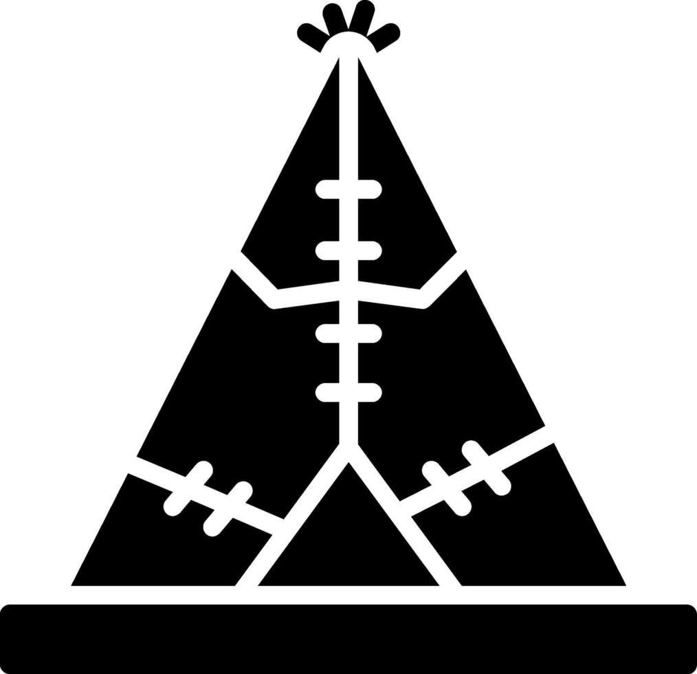 Tent Glyph Icon Design vector