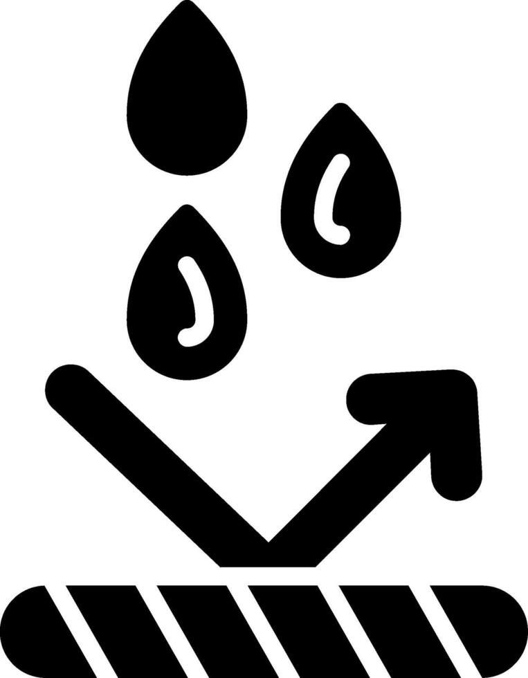 Water Resistant Glyph Icon Design vector