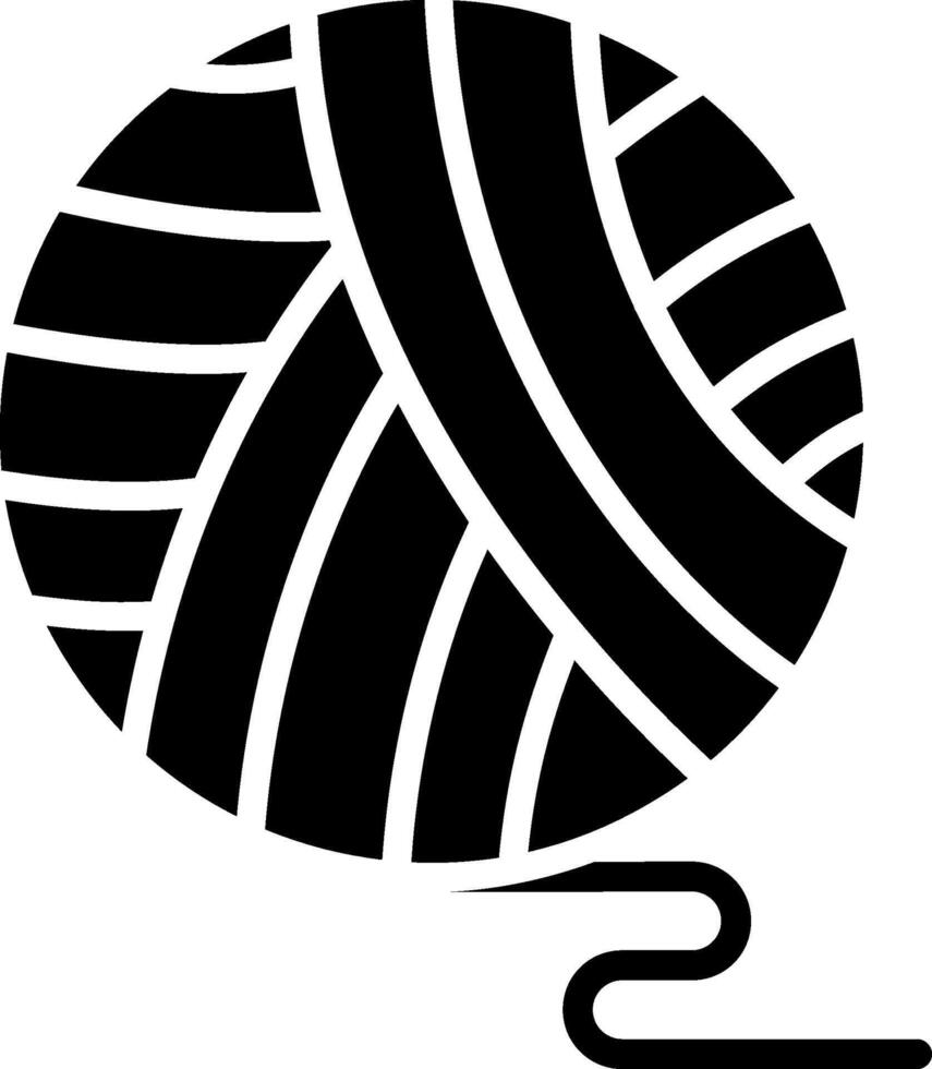 Wool Ball Glyph Icon Design vector