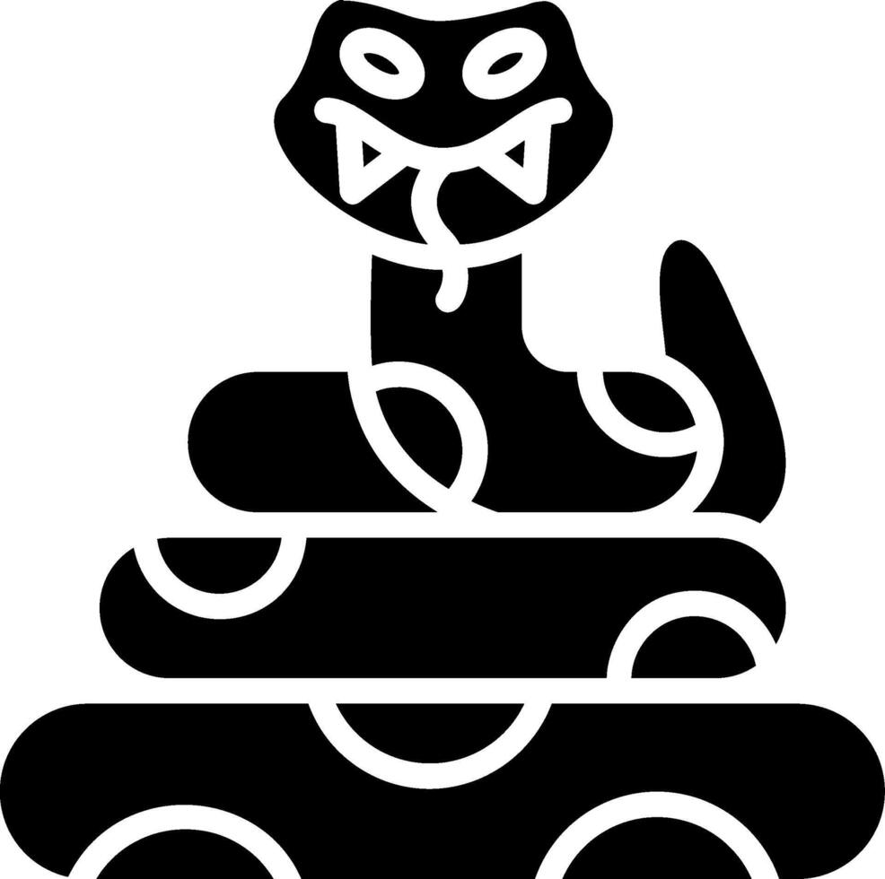 Anaconda Glyph Icon Design vector