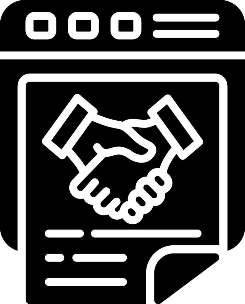 Website Glyph Icon Design vector