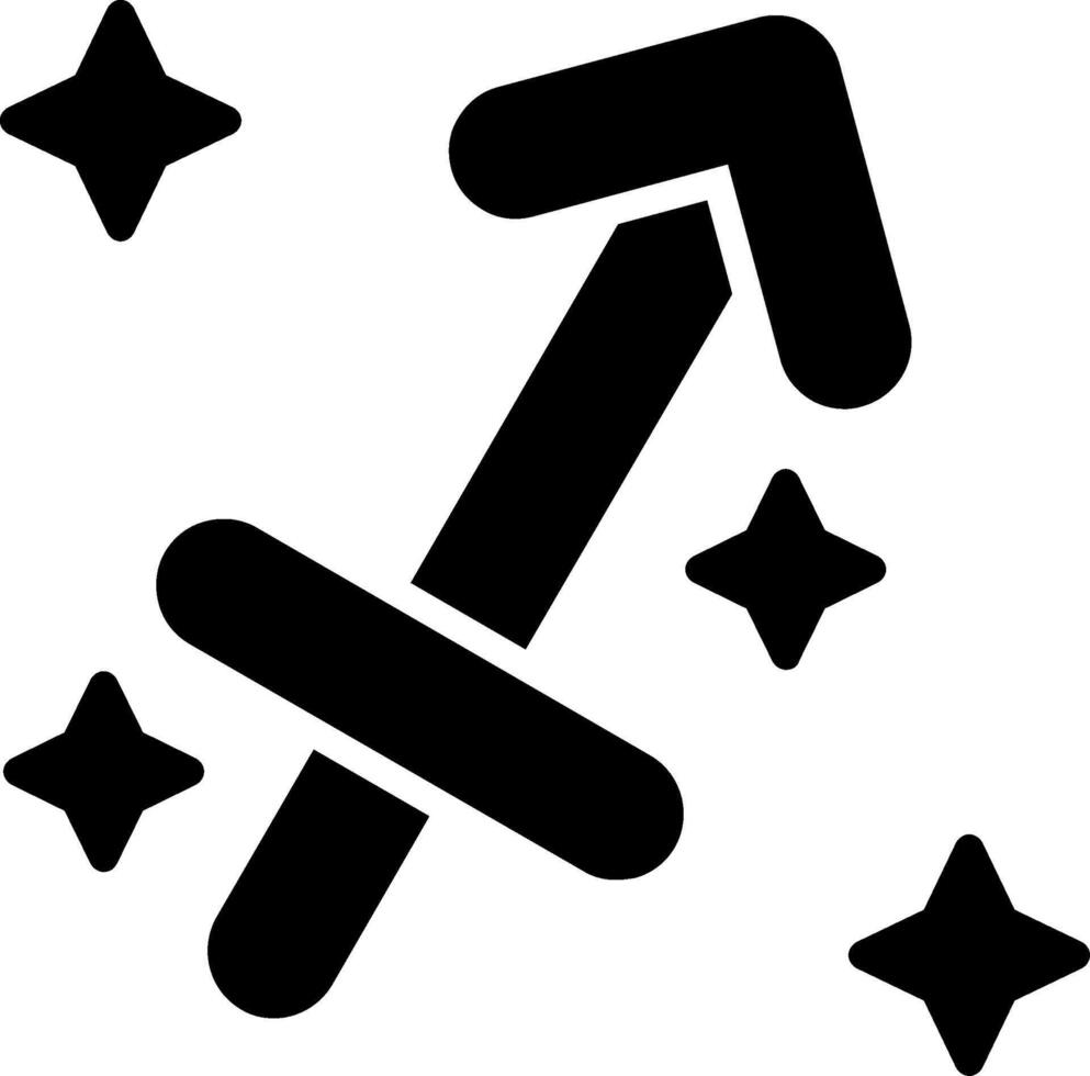 Sagittarius Glyph Icon Design vector