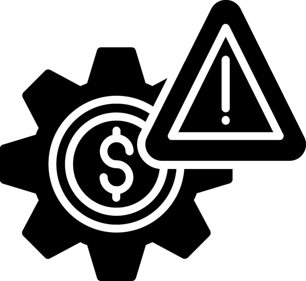 Risk Management Glyph Icon Design vector