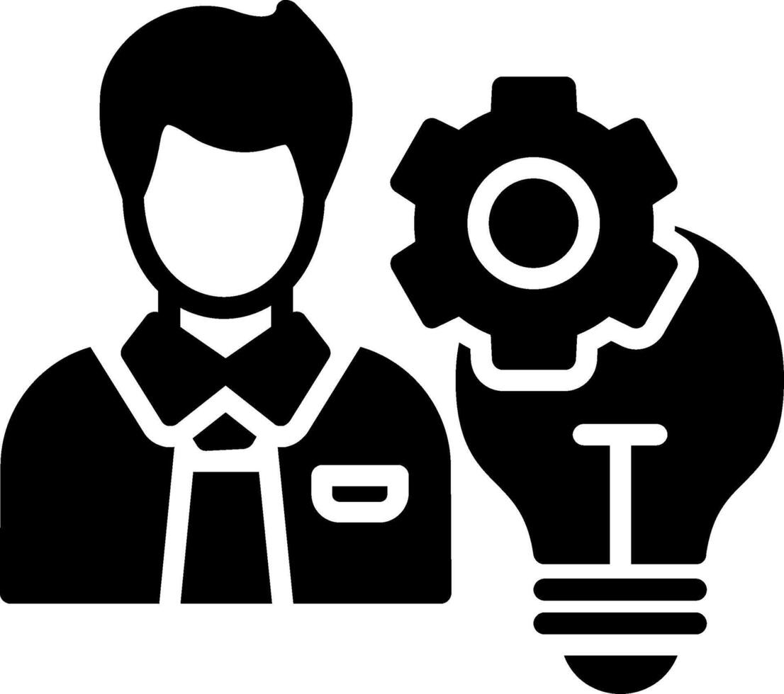 Skills Glyph Icon Design vector