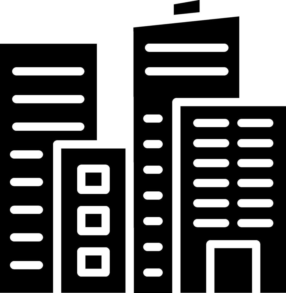 Town Glyph Icon Design vector