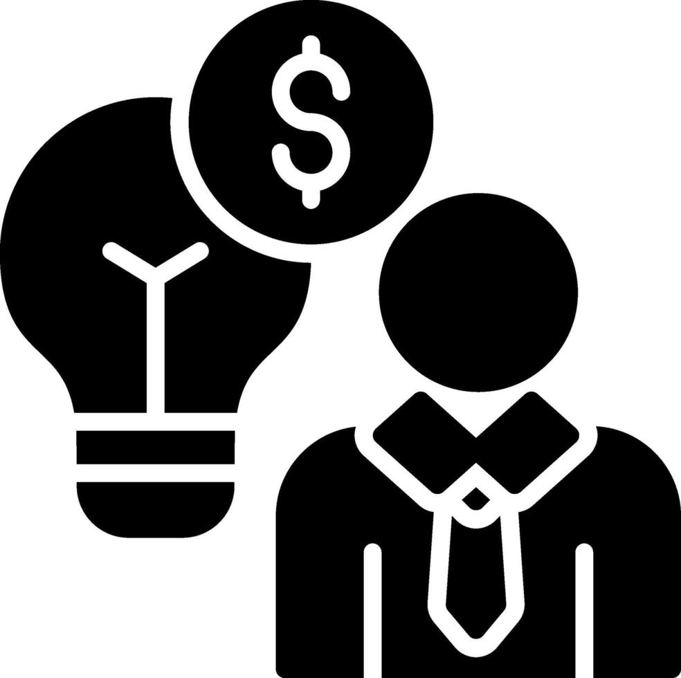 Business idea Glyph Icon Design vector