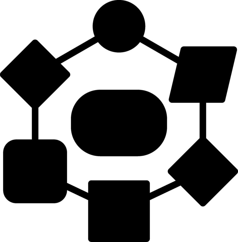 Blockchain Glyph Icon Design vector