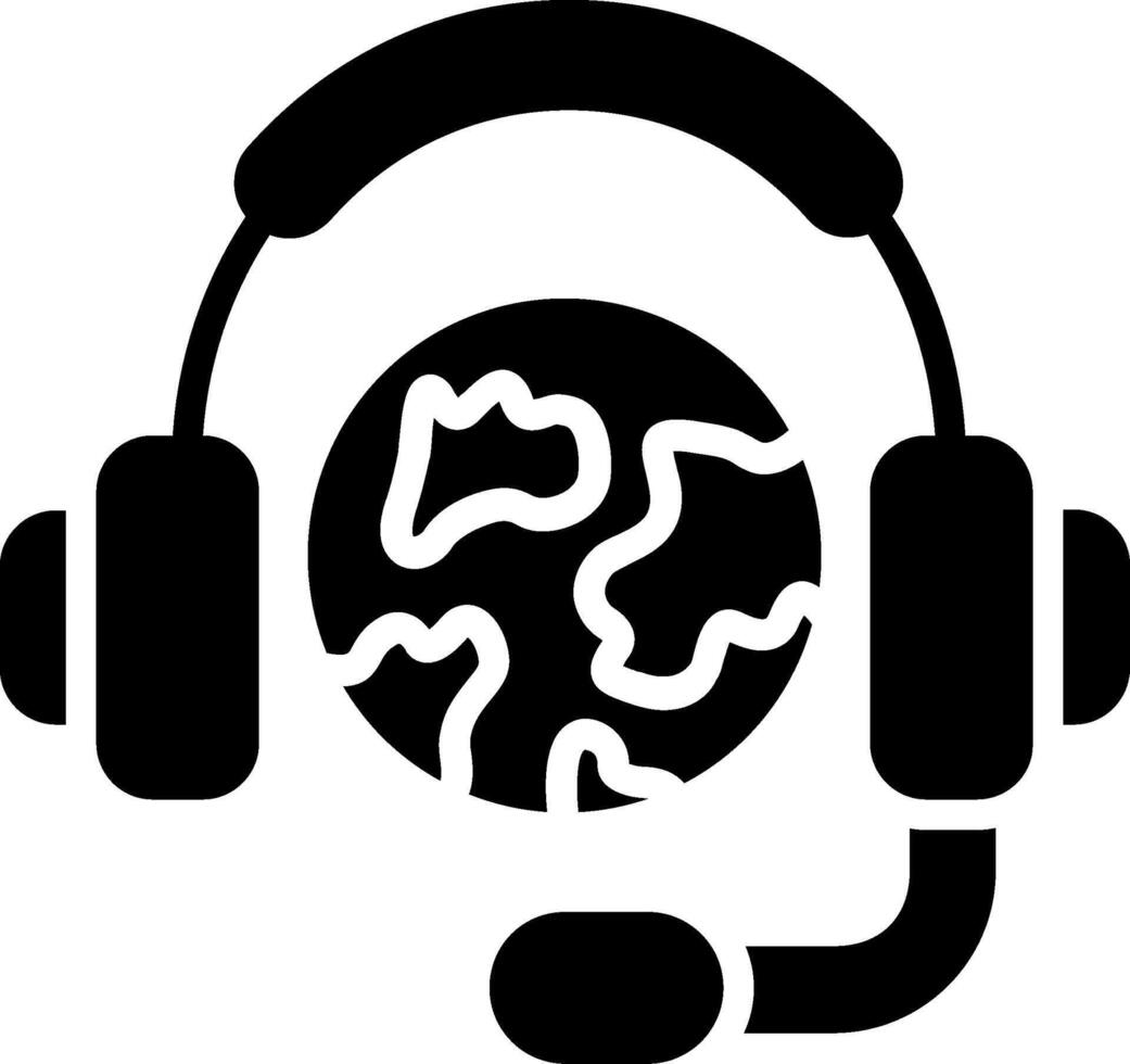 Customer Support Glyph Icon Design vector