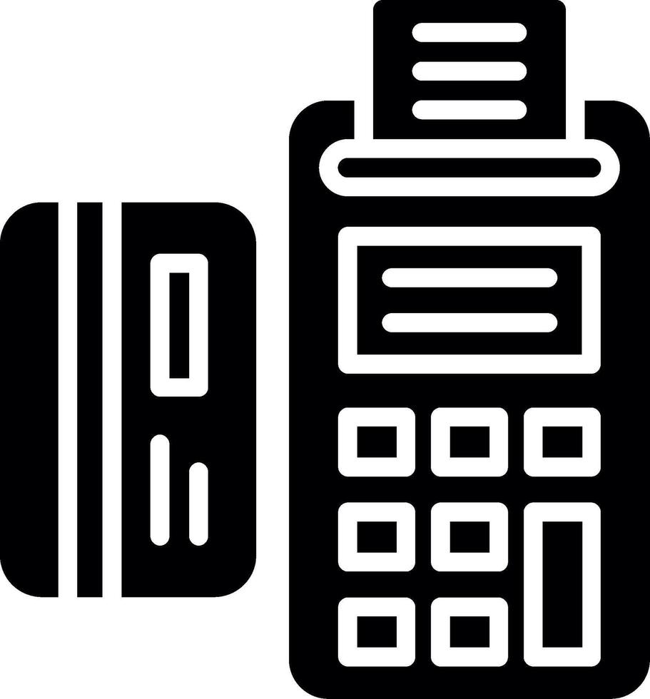Cashless Payment Glyph Icon Design vector