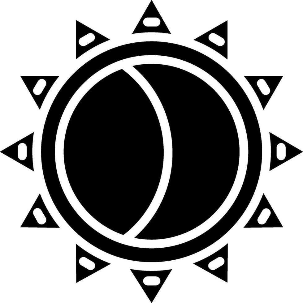 Eclipse Glyph Icon Design vector
