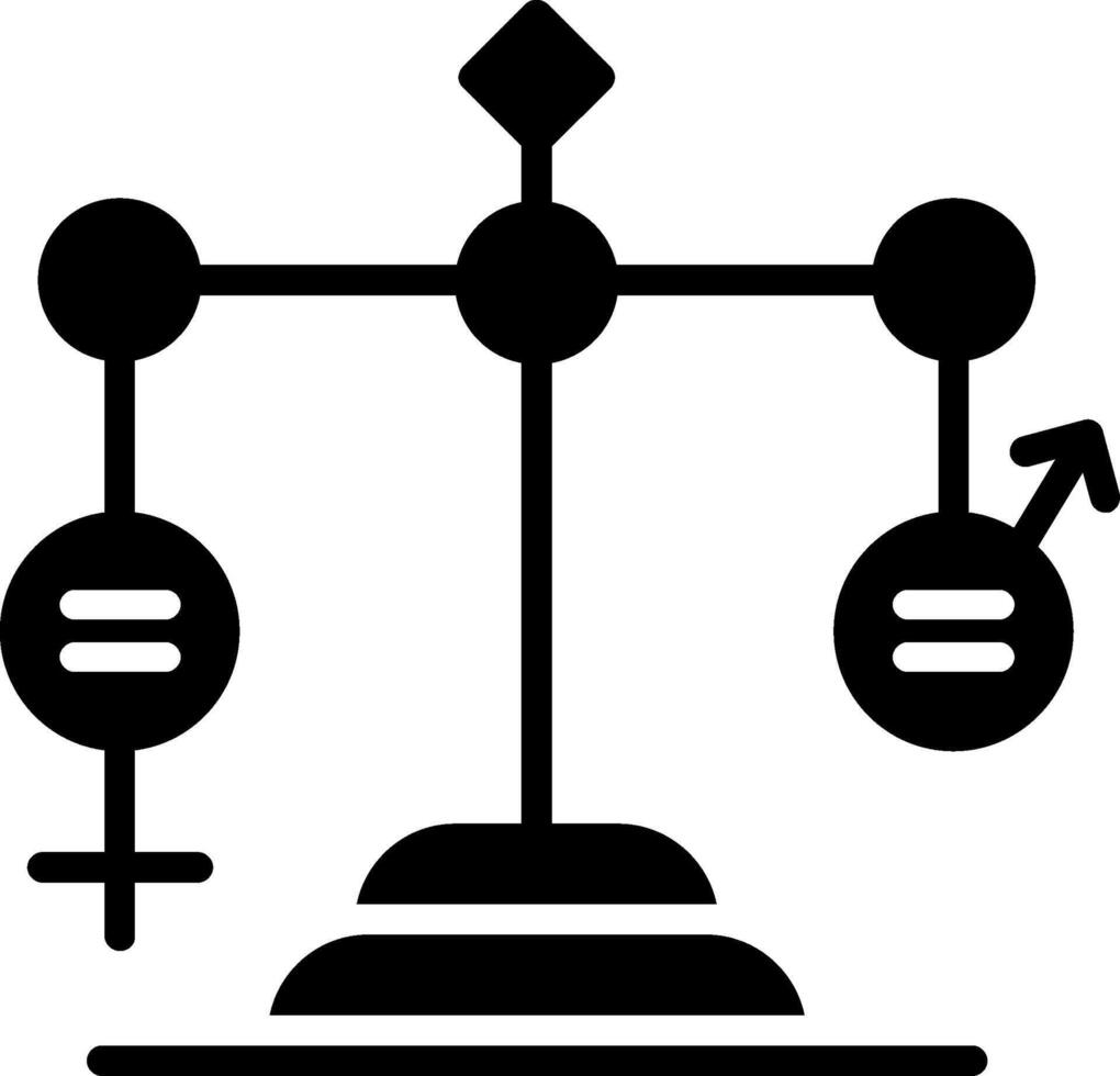 Gender Equality Glyph Icon Design vector