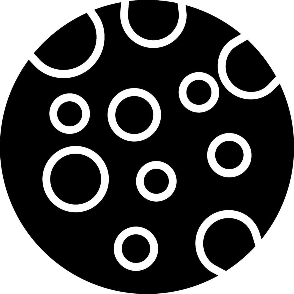 Full Moon Glyph Icon Design vector