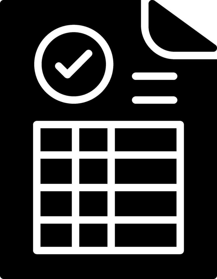 Frequency table Glyph Icon Design vector