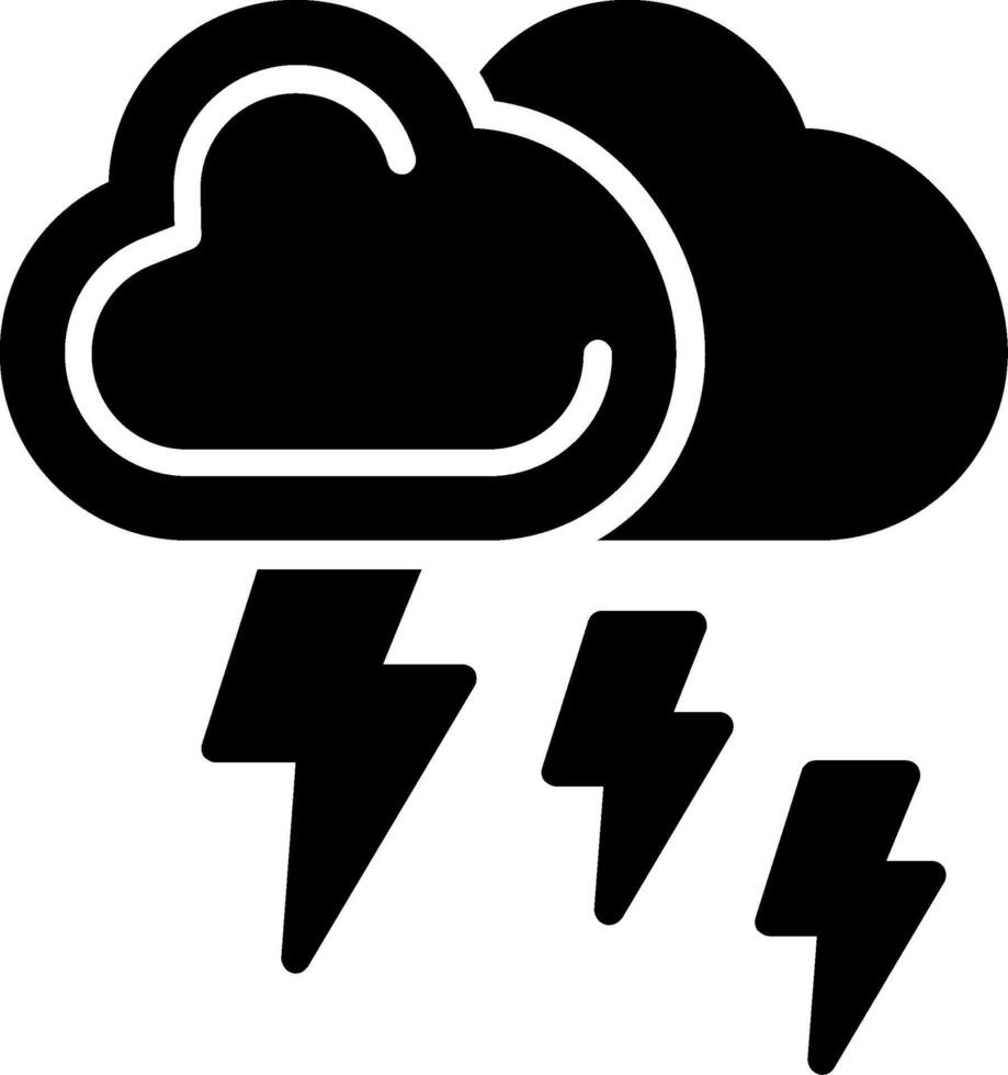 Inclement Weather Glyph Icon Design vector