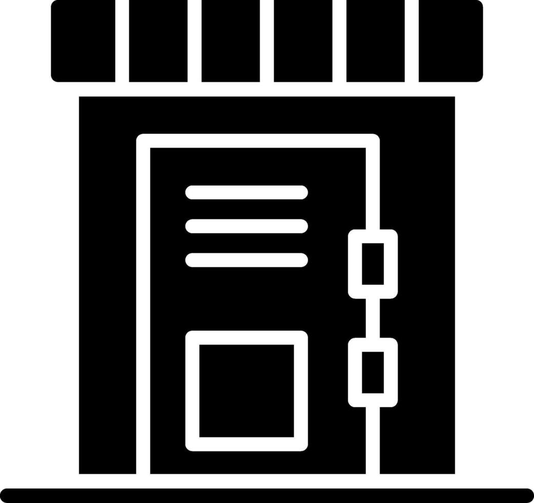 Portable Bathroom Glyph Icon Design vector