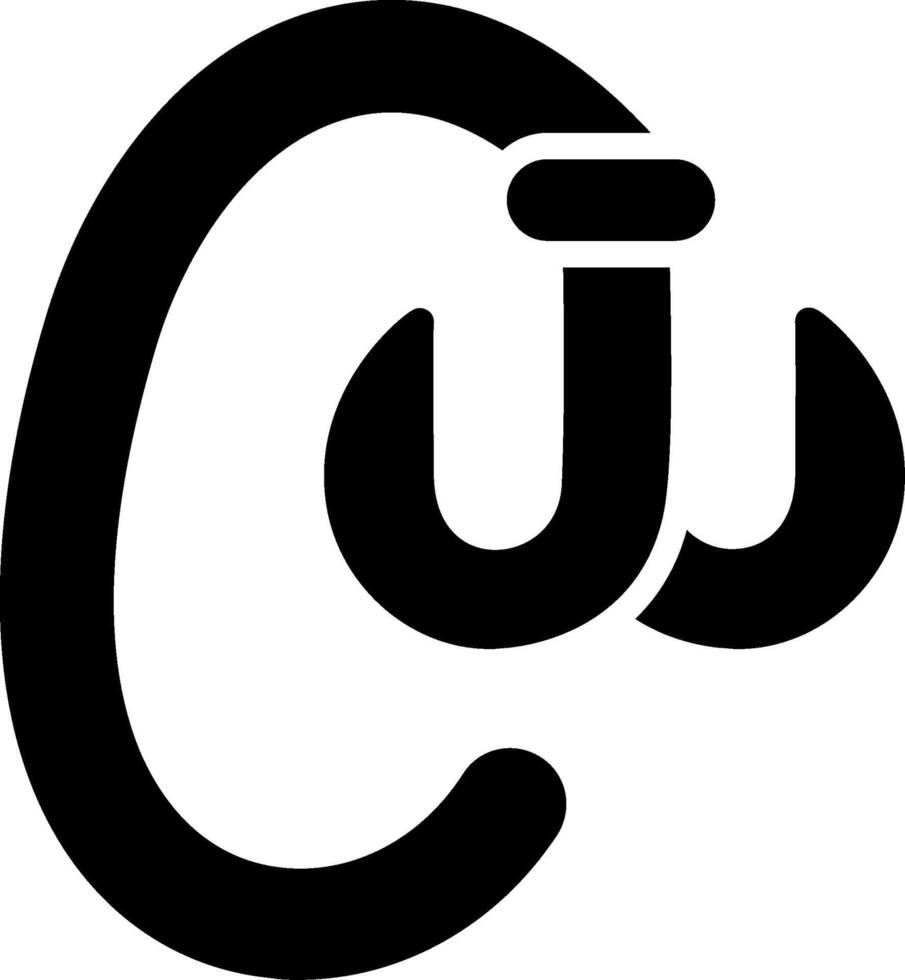 Hook Glyph Icon Design vector