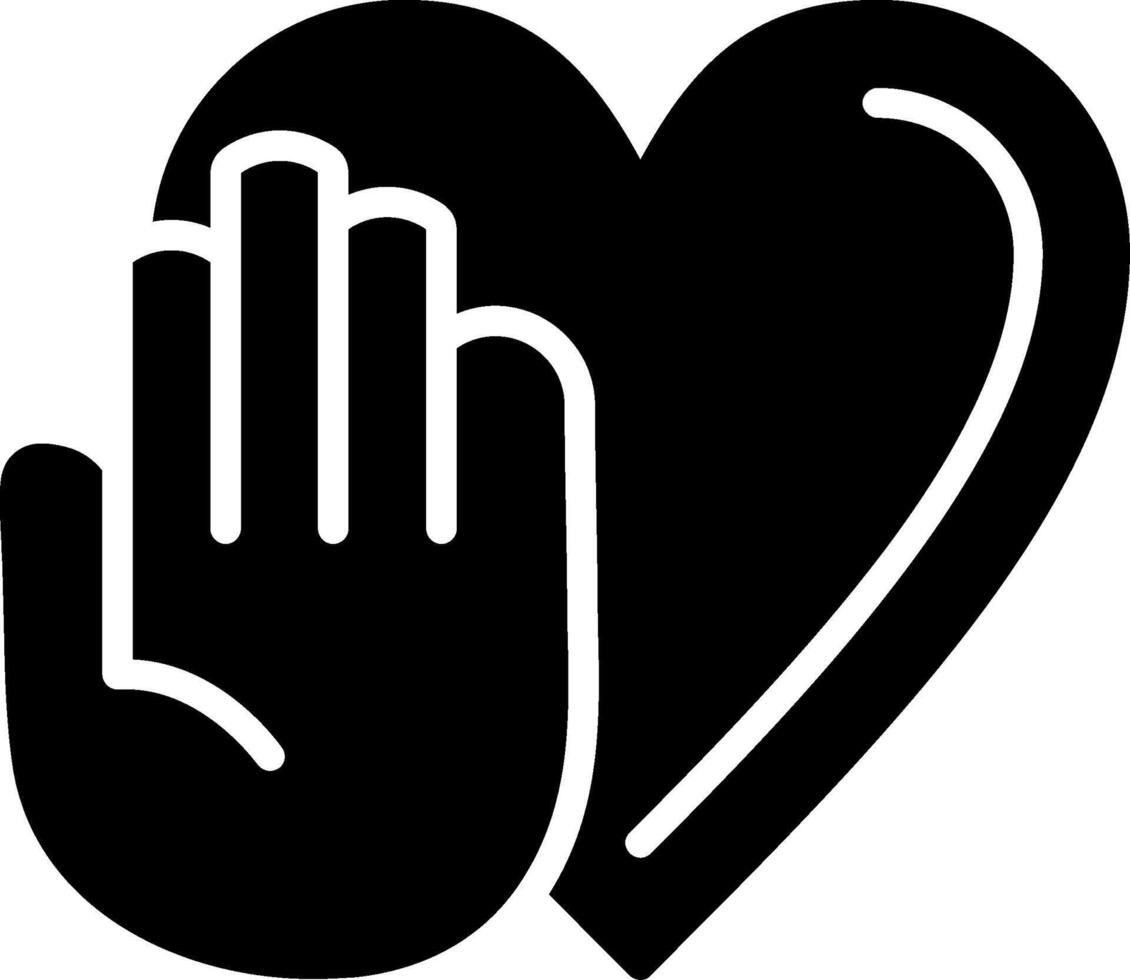 Hand Glyph Icon Design vector