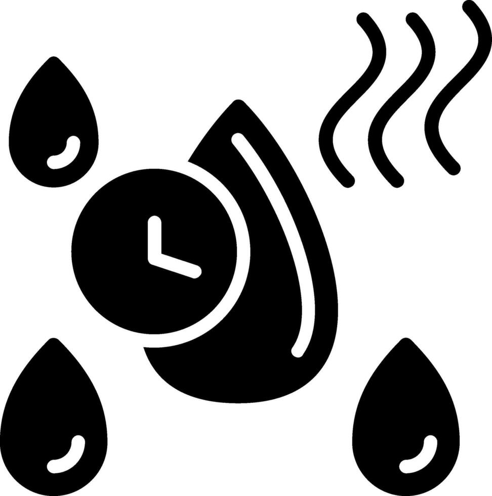 Quick Dry Glyph Icon Design vector