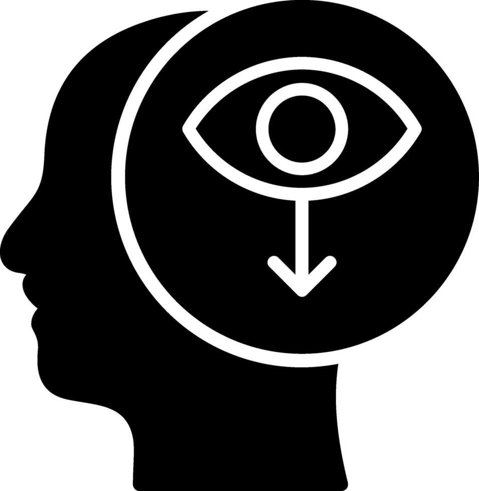 Self awareness Glyph Icon Design vector