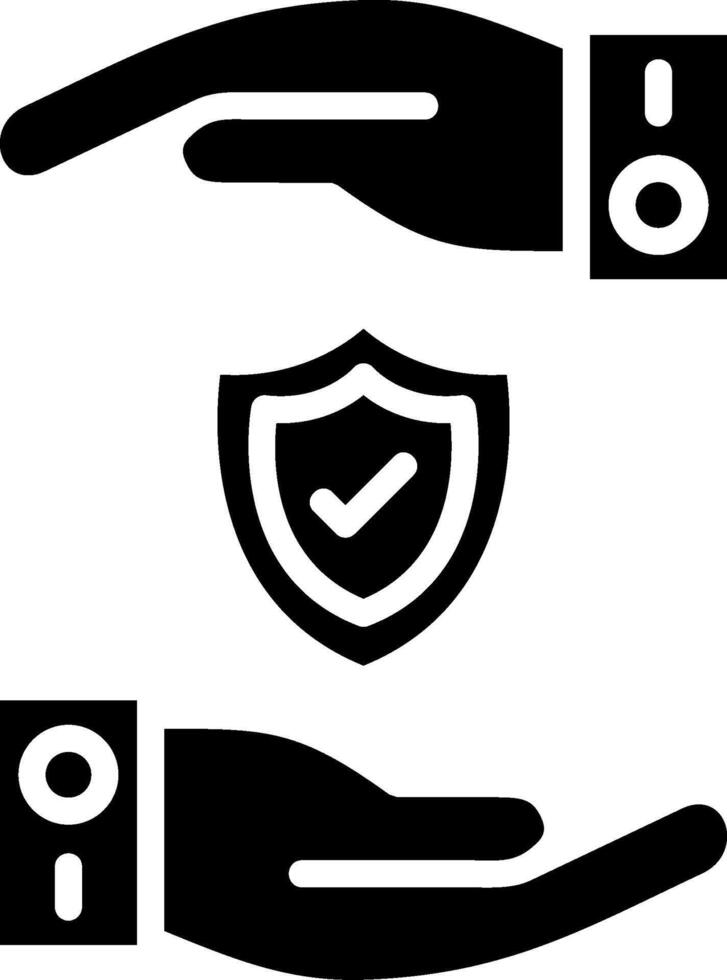 Reliability Glyph Icon Design vector