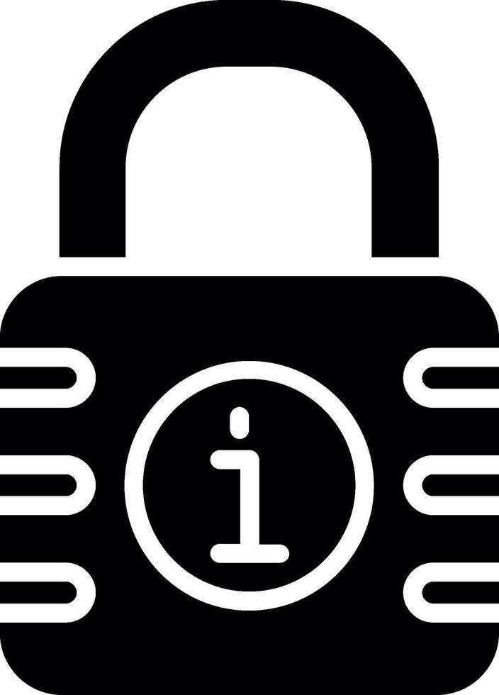Lock Glyph Icon Design vector