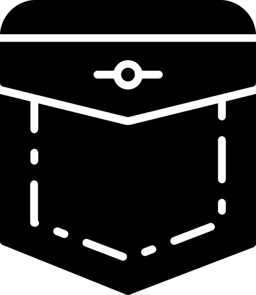 Pocket Glyph Icon Design vector