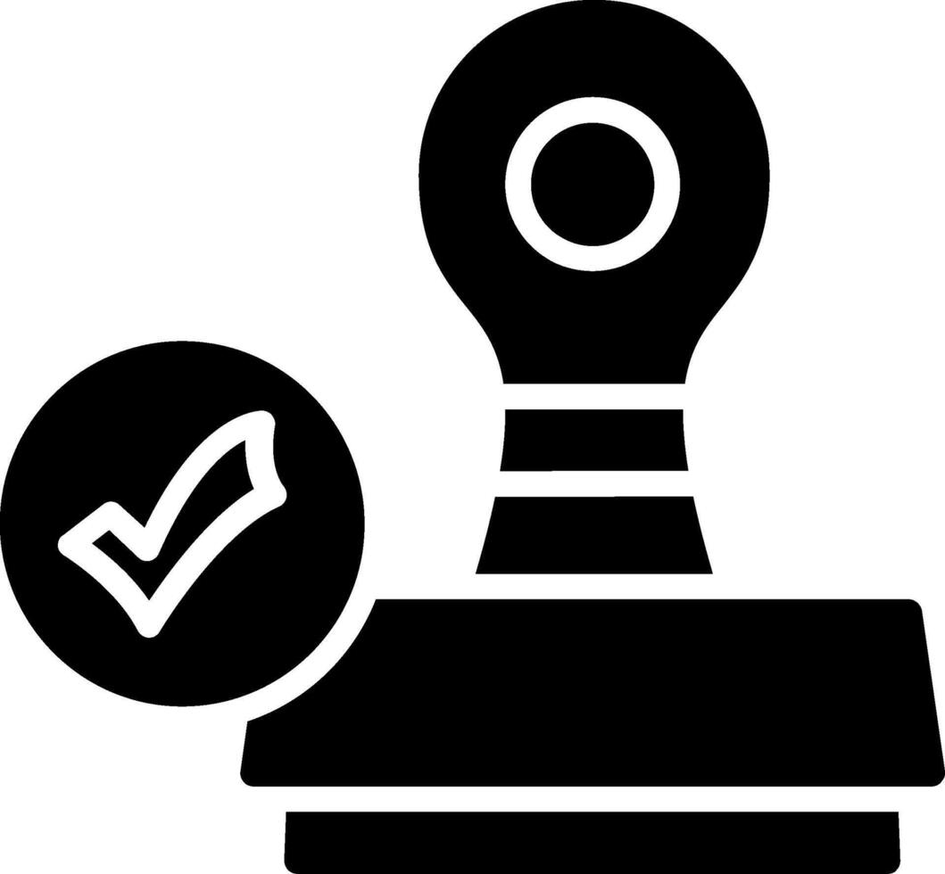 Stamp Glyph Icon Design vector