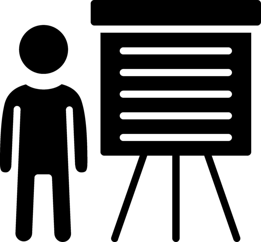 Tutor Glyph Icon Design vector