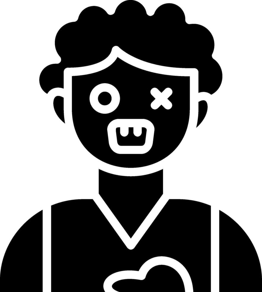 Zombie Glyph Icon Design vector