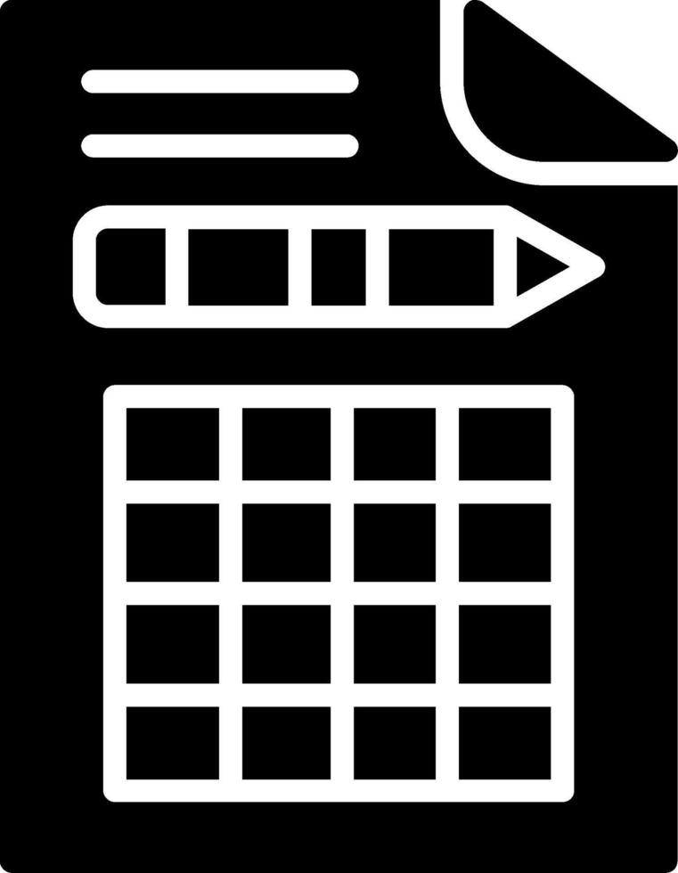 Bookkeeping Glyph Icon Design vector