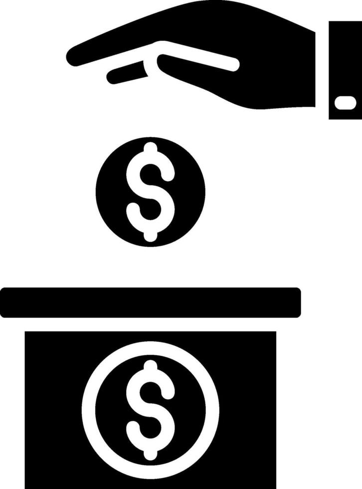 Deposit Glyph Icon Design vector
