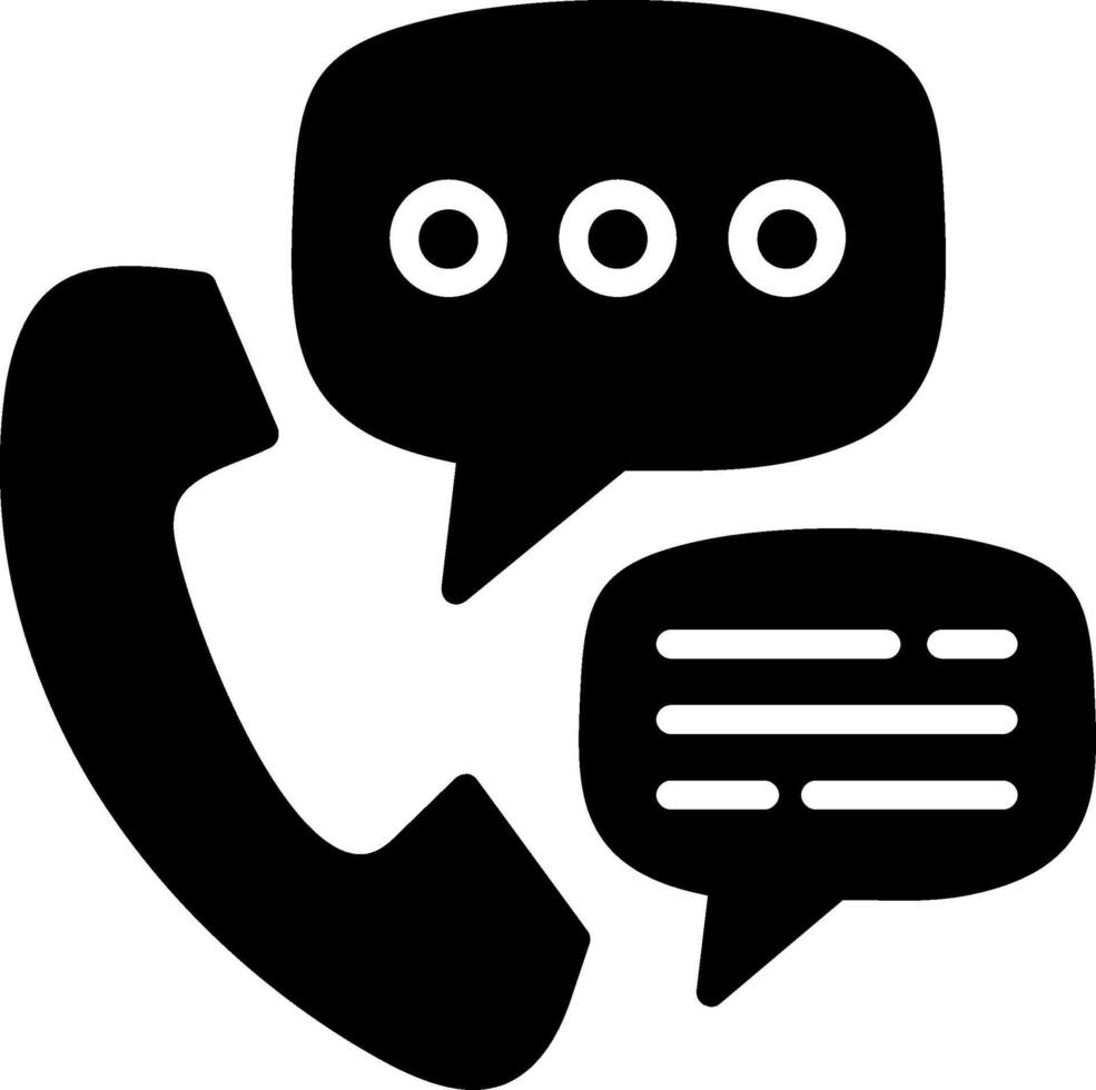 Phone Glyph Icon Design vector