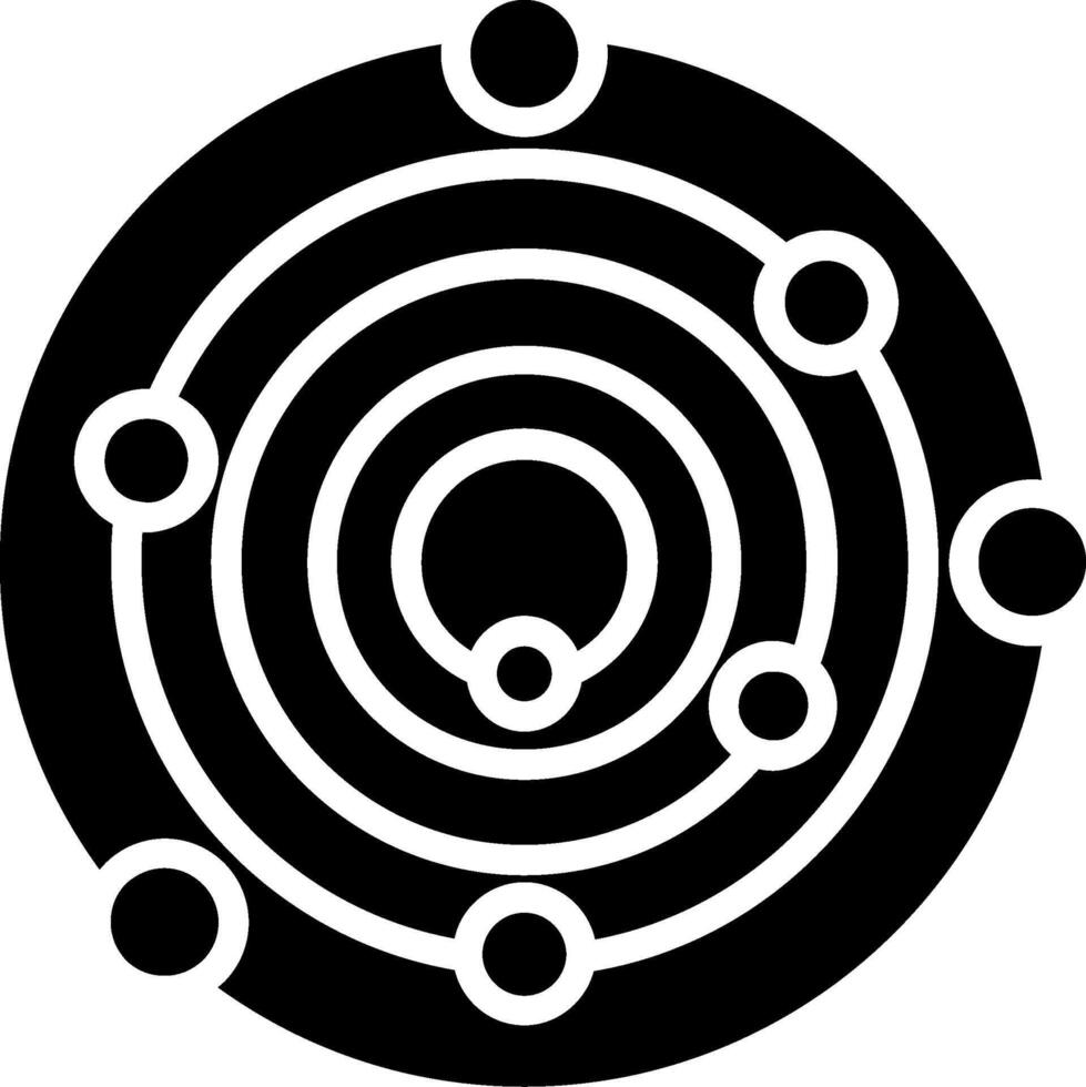 Orbit Glyph Icon Design vector