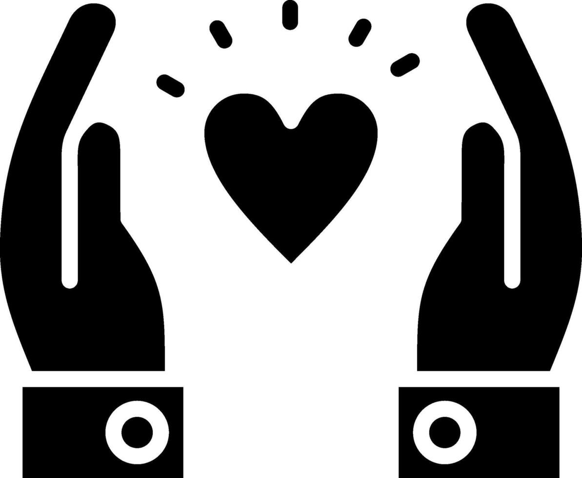 Respect Glyph Icon Design vector
