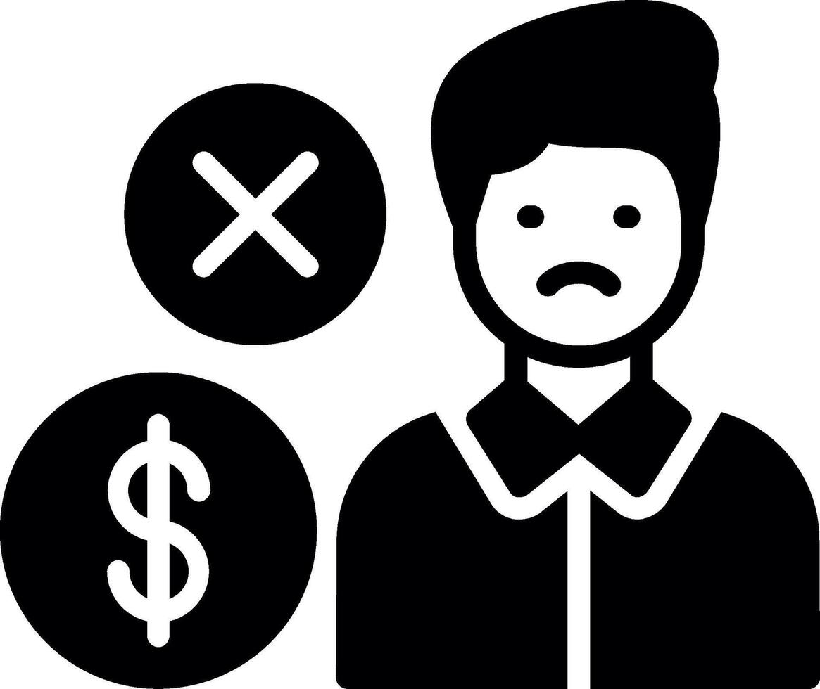 Poor Glyph Icon Design vector