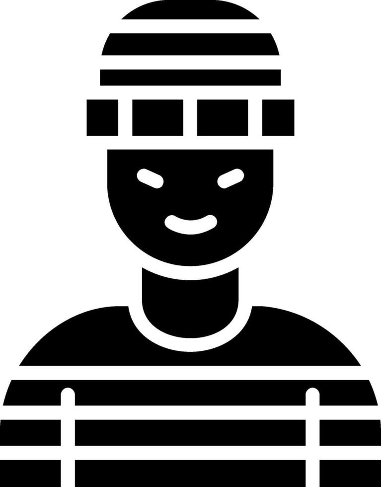 Prisioner Glyph Icon Design vector