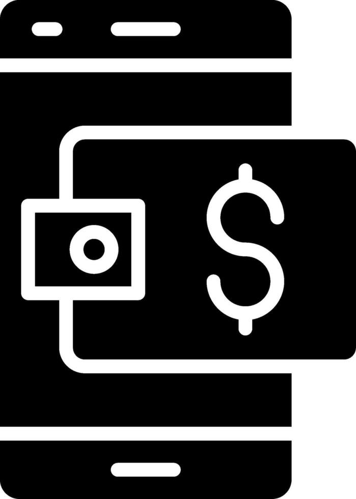 Digital wallet Glyph Icon Design vector
