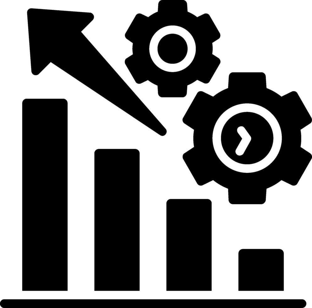 Efficiency Management Glyph Icon Design vector