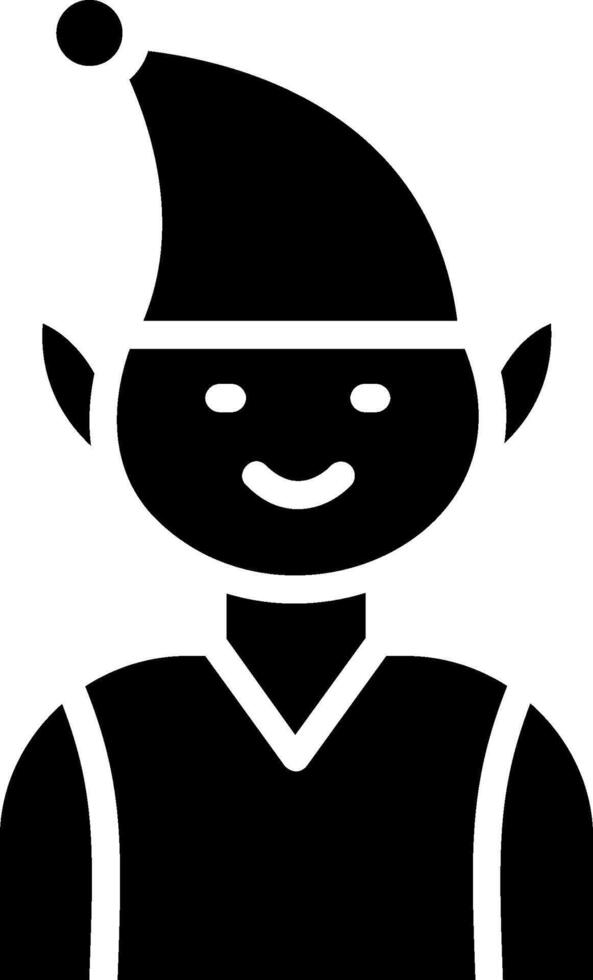 Elf Glyph Icon Design vector