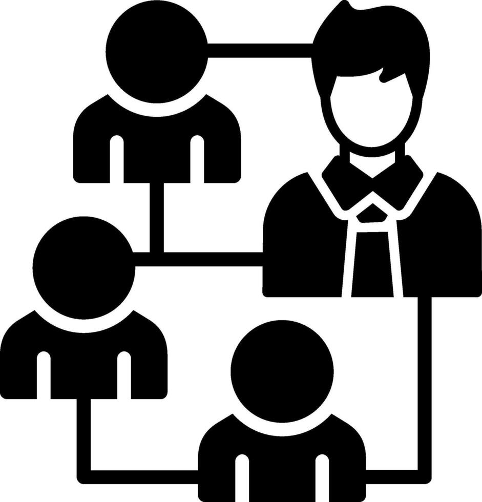Network Glyph Icon Design vector
