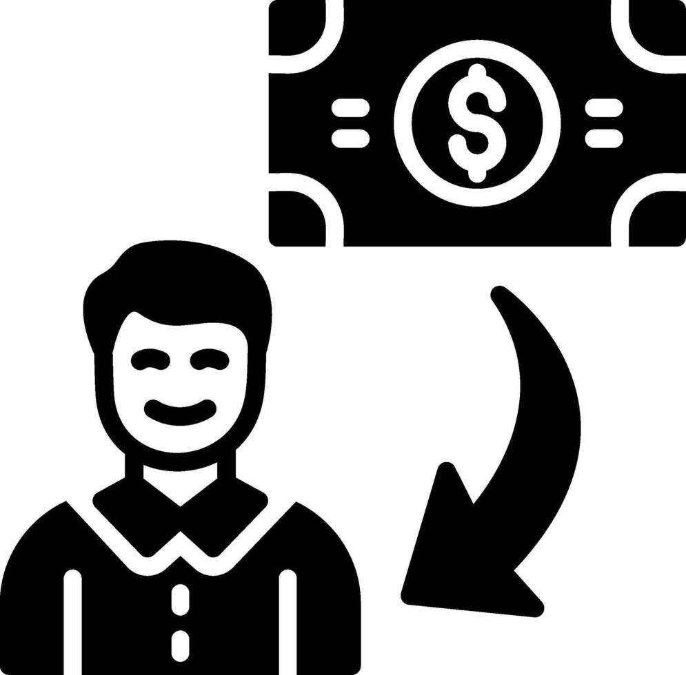 Money transfer Glyph Icon Design vector