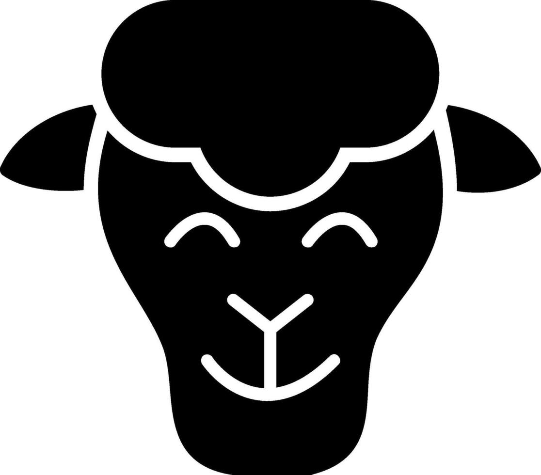 Sheep Glyph Icon Design vector