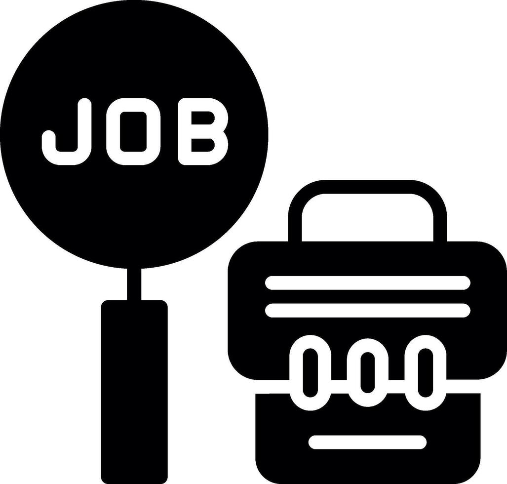 Search Glyph Icon Design vector