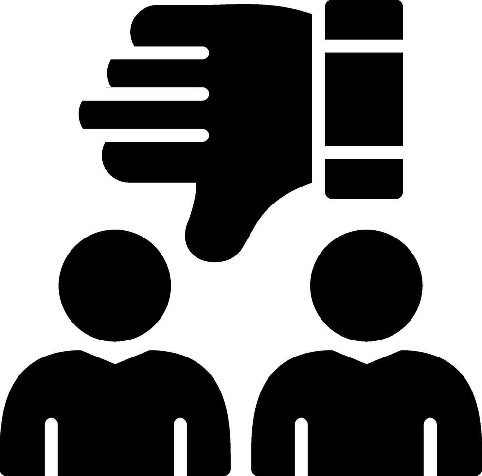 Unsatisfied Glyph Icon Design vector