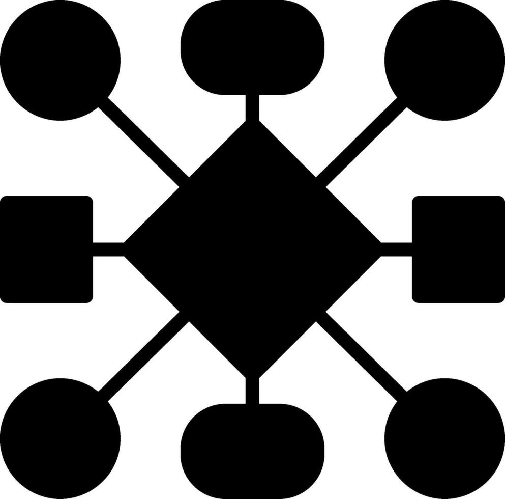 Connection Glyph Icon Design vector
