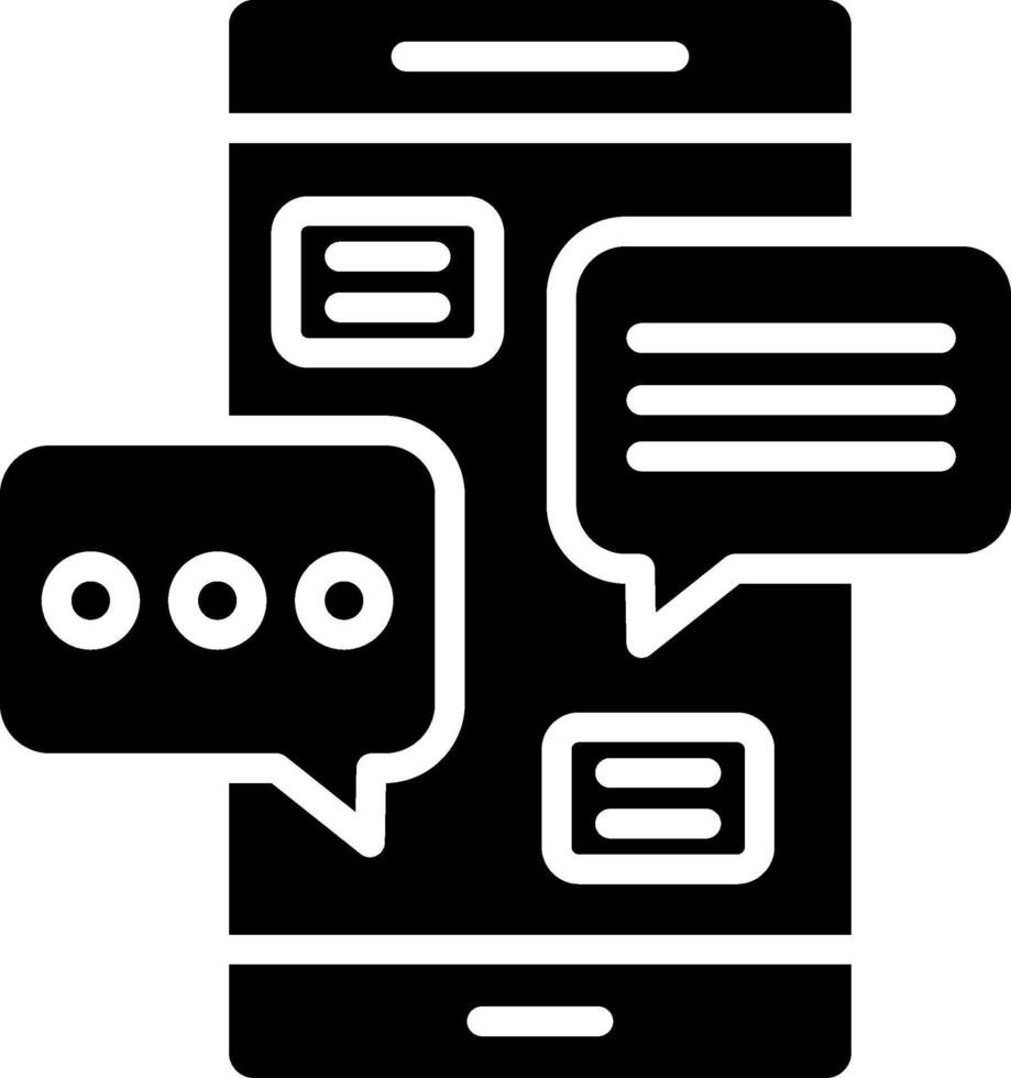 Chat Glyph Icon Design vector